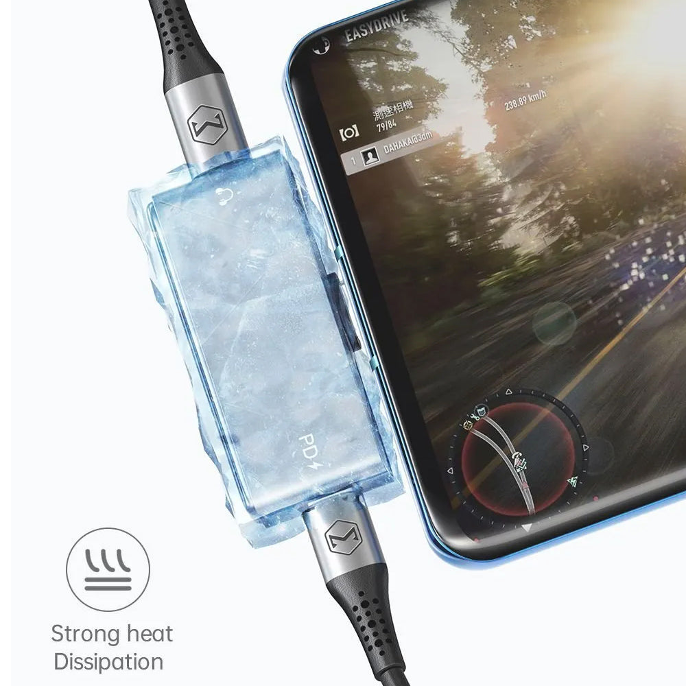 USB-C - USB-C / USB-C McDodo CA-7670 Audio Adapter, Fekete