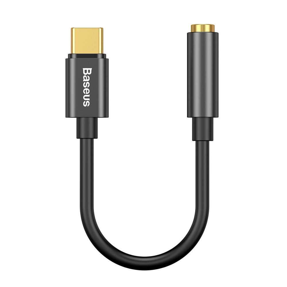 Audio adapter USB-C - 3,5 mm-es Baseus L54, fekete CATL54-01