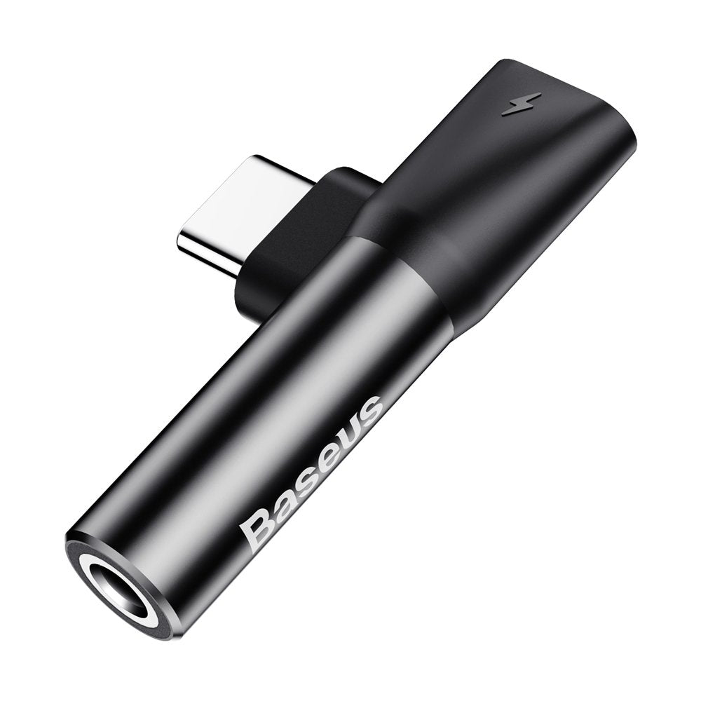 Audio adapter USB-C - USB-C / 3,5 mm Baseus L41, fekete CATL41-01