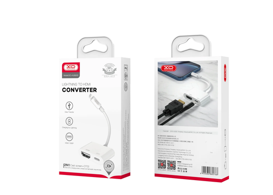 Audio és Videó Átalakító Lightning - HDMI / Lightning XO Design HUB005, Fehér