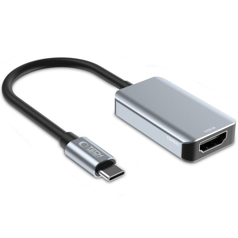 USB-C - HDMI Tech-Protect Ultraboost Audio és Videó Adapter, Fekete