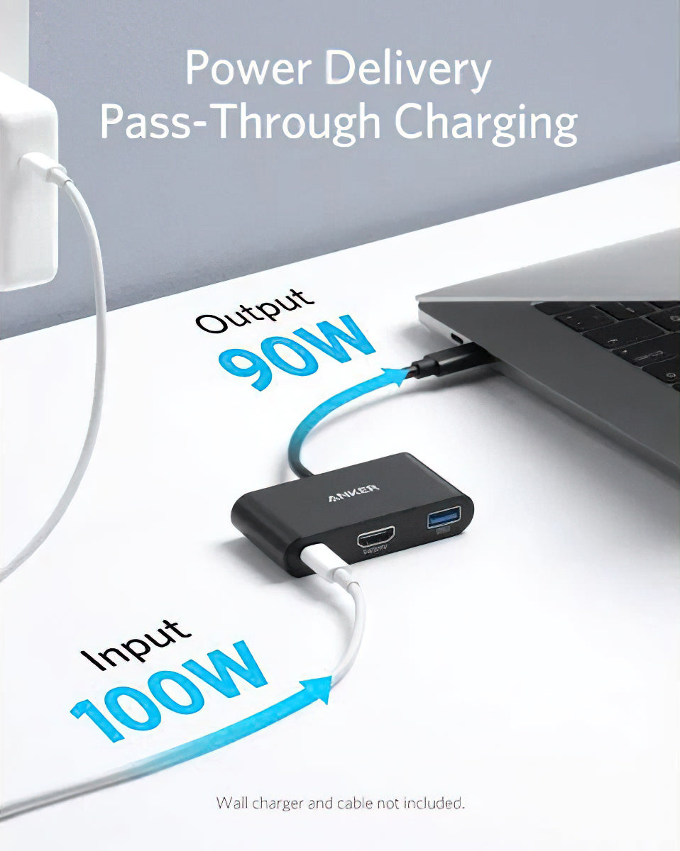 USB-C Audio és Videó Adapter - USB-C / HDMI / USB-A Anker PowerExpand, Fekete A8339HA1