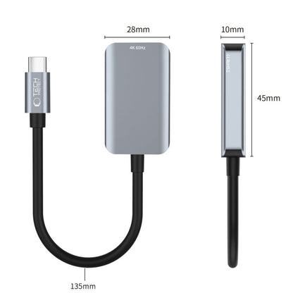 USB-C - HDMI Tech-Protect Ultraboost Audio és Videó Adapter, Fekete