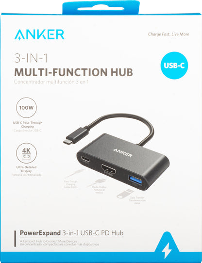 USB-C Audio és Videó Adapter - USB-C / HDMI / USB-A Anker PowerExpand, Fekete A8339HA1