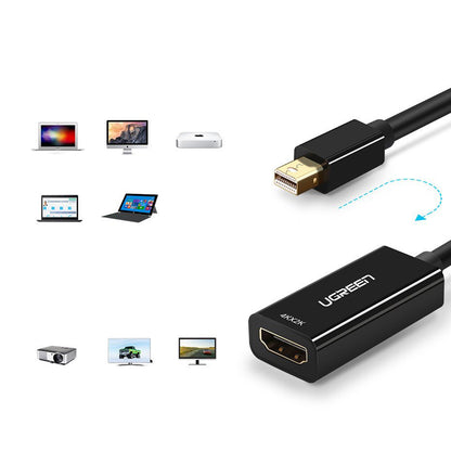 UGREEN MD112 (10461) videó adapter, MiniDisplayPort - HDMI, Fekete