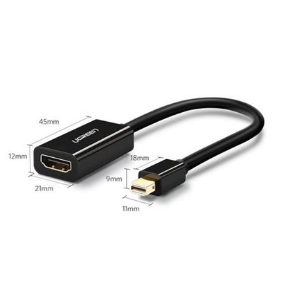 UGREEN MD112 (10461) videó adapter, MiniDisplayPort - HDMI, Fekete