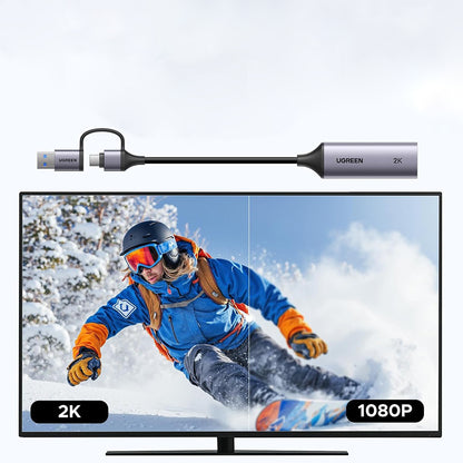 Audio és Videó Adapter USB-A / USB-C - HDMI UGREEN CM629 (15389), Szürke