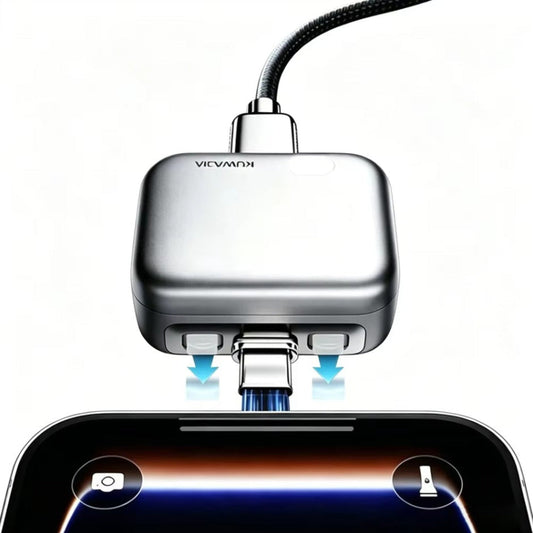 KUWAJIA KH-51 USB-C Autós Adapter Automatikus Áramkimaradással és Akkumulátorvédelemmel, Ezüst