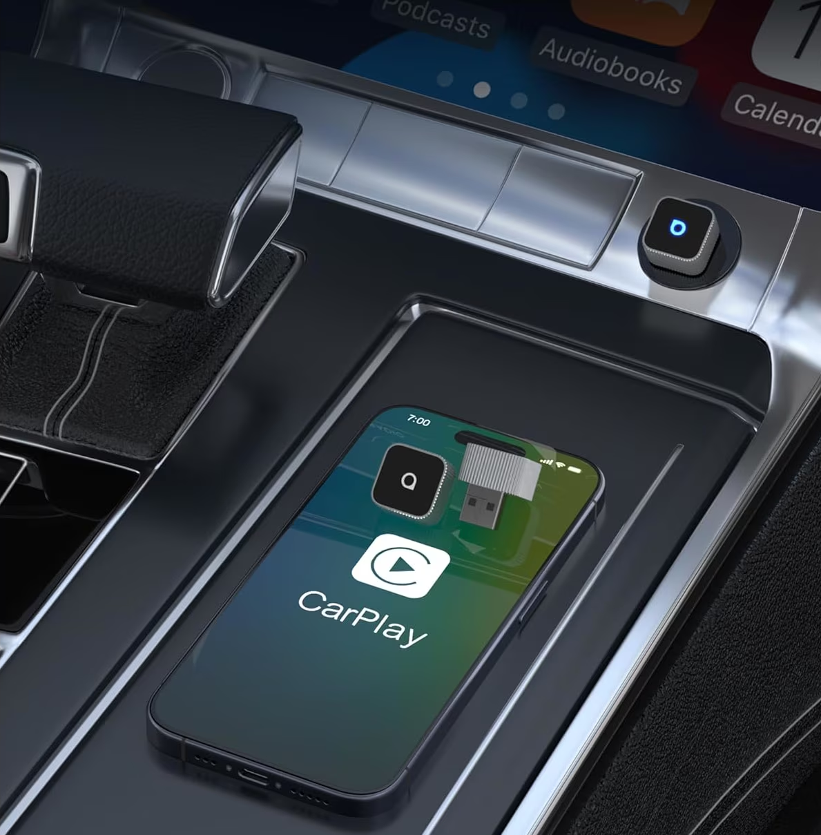 Carplay / Android Auto vezeték nélküli Ottocast Mini Cube Style B adapter Apple iPhone / Android Series CP88-T2-hez
