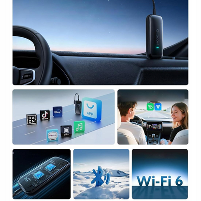 Carplay / Android Auto vezeték nélküli Ottocast Play2Video Ultra adapter Apple iPhone / Android sorozathoz CA515-T