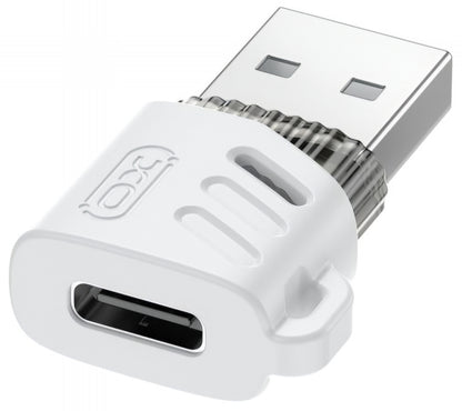USB-C - USB-A XO Design NB256D Adat és Töltő Adapter, Fehér