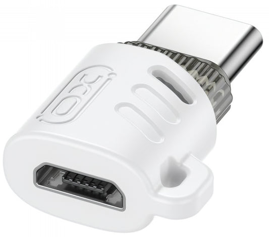 Adat és Töltés Adapter microUSB - USB-C XO Design NB256G, Fehér