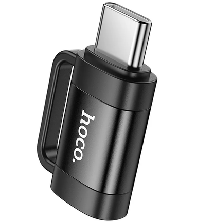 Adat és Töltés Átalakító Lightning - USB-C HOCO UA31E, Fekete