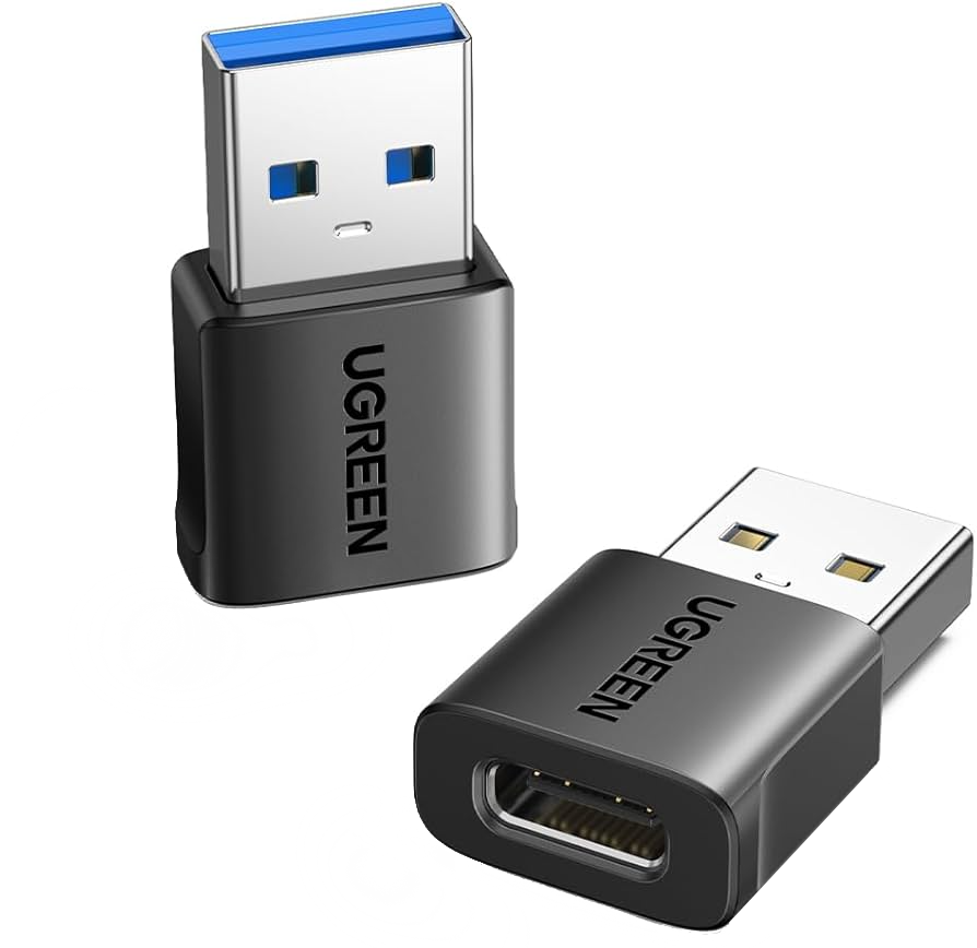 USB-C - USB-A adat- és töltőadapter UGREEN US701 (45275), 2 darabos készlet, fekete