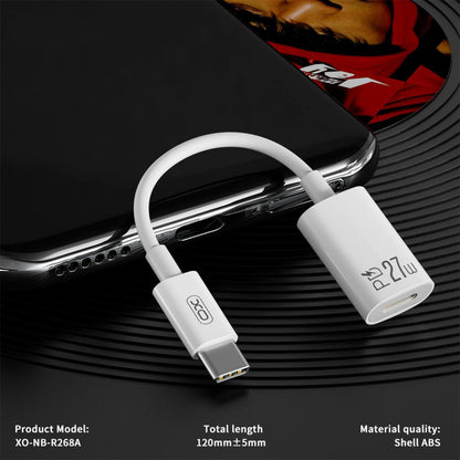 USB-C - Lightning Adat és Töltő Adapter XO Design NB-R268A, Fehér