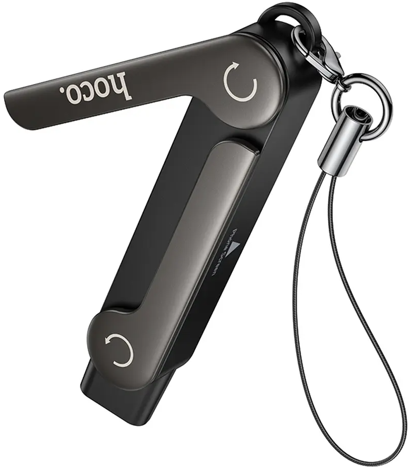 USB-C adat- és töltőadapter - USB-C HOCO UA47A, fekete
