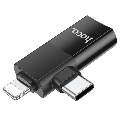 OTG adapter USB-C / Lightning - USB-A HOCO UA17, Fekete