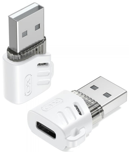 USB-C - USB-A XO Design NB256D Adat és Töltő Adapter, Fehér