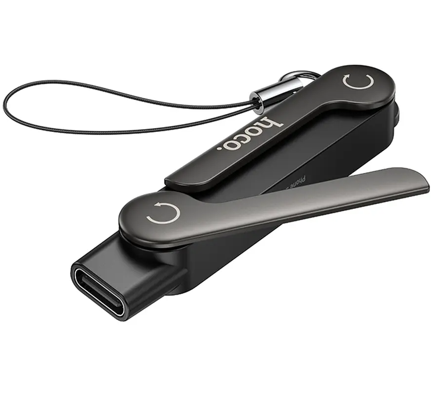 USB-C adat- és töltőadapter - USB-C HOCO UA47A, fekete