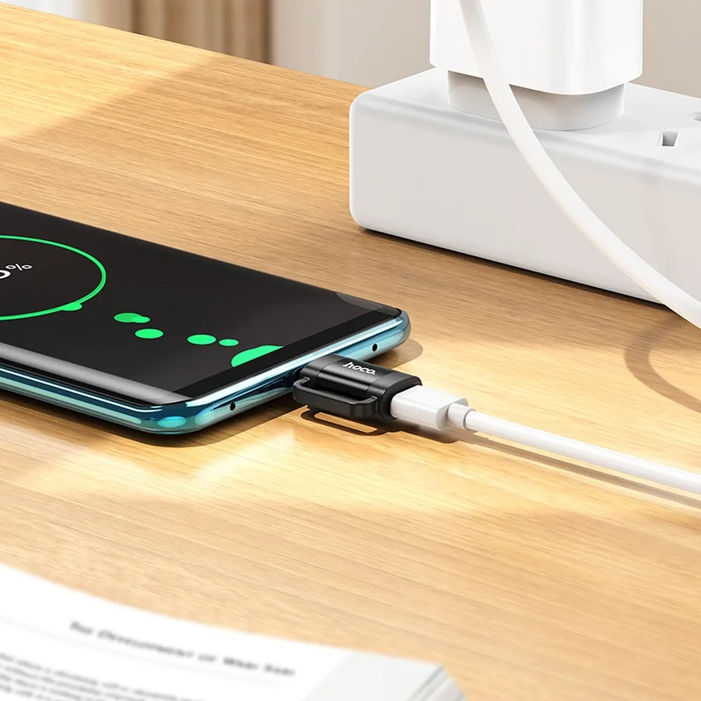 Adat és Töltés Átalakító Lightning - USB-C HOCO UA31E, Fekete
