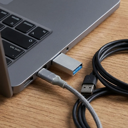 USB-C - USB-A Blue Star adat- és töltőadapter, fehér