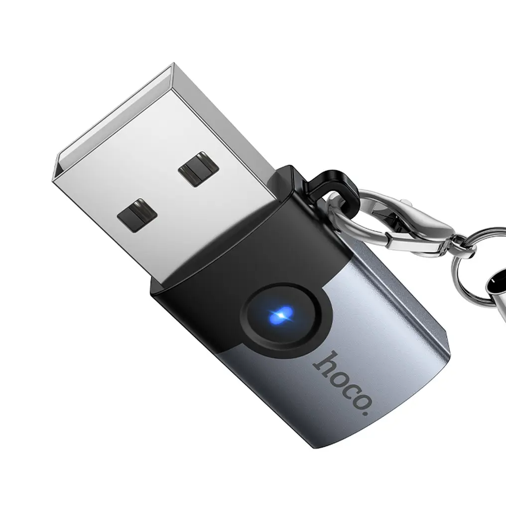 USB-C - USB-A Adat- és Töltőadapter HOCO UA46B, Szürke