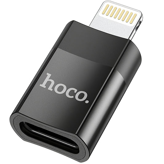 Adat- és töltőadapter USB-C - Lightning HOCO UA17, Fekete 