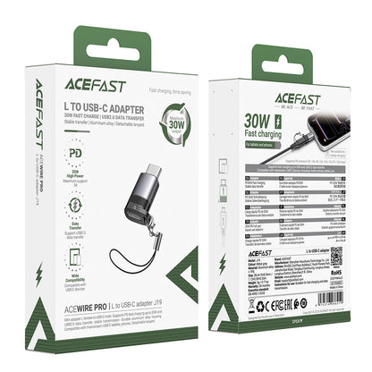 Adat és Töltő Átalakító Lightning - USB-C Acefast J19, Szürke