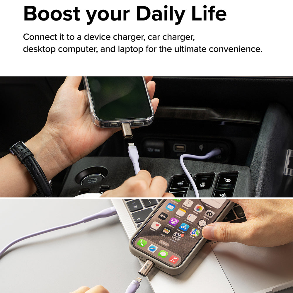 Adat és Töltés Átalakító Lightning - USB-C Ringke, Barna, 2 darabos készlet