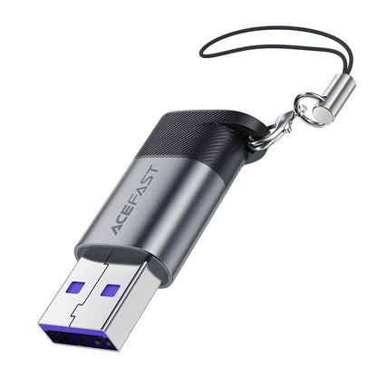 USB-C - USB-A Acefast J8 adat- és töltőadapter, szürke