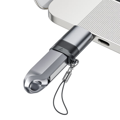 USB-C - USB-A Acefast J8 adat- és töltőadapter, szürke