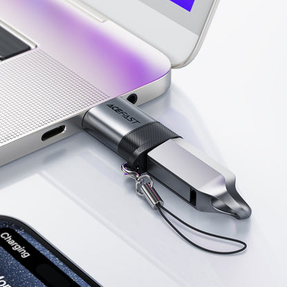 USB-C - USB-A Acefast J8 adat- és töltőadapter, szürke
