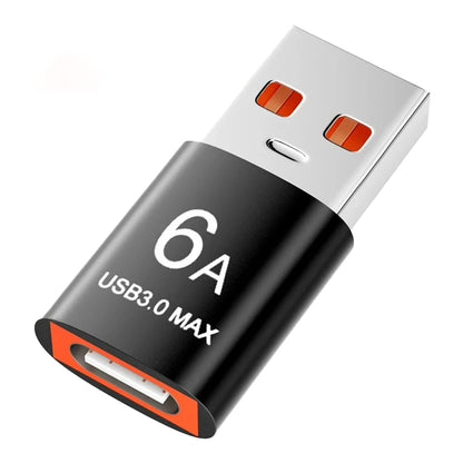 USB-C - USB-A Techsuit A5 HyperPort Adat és Töltő Adapter, Fekete-Narancs