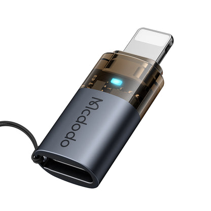 USB-C - Lightning McDodo OT-7630 adat- és töltőadapter, Fekete