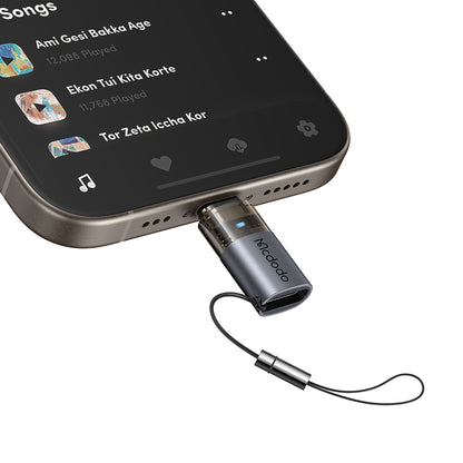 USB-C - Lightning McDodo OT-7630 adat- és töltőadapter, Fekete