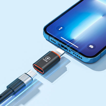 USB-C - Lightning Techsuit A3 HyperPort Adat és Töltő Adapter, Fekete-Narancs