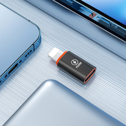 USB-C - Lightning Techsuit A3 HyperPort Adat és Töltő Adapter, Fekete-Narancs