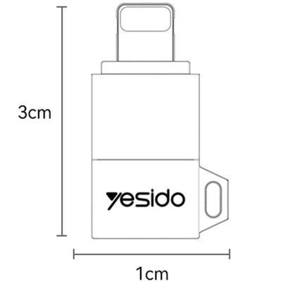 USB-C - Lightning Yesido GS27 adat- és töltőadapter, szürke