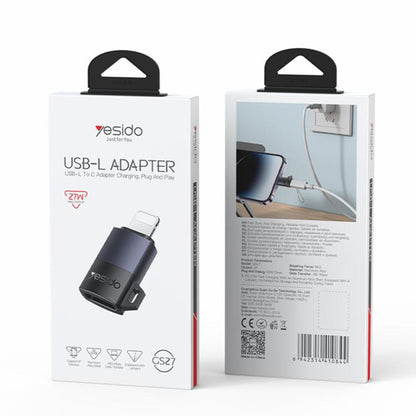 USB-C - Lightning Yesido GS27 adat- és töltőadapter, szürke