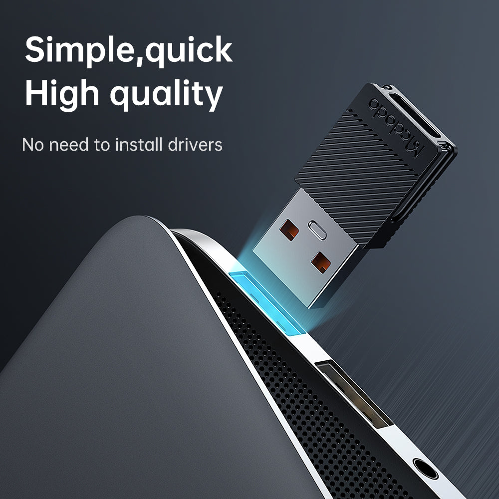 USB-C - USB-A McDodo OT-6970 Adat- és Töltőadapter, Fekete