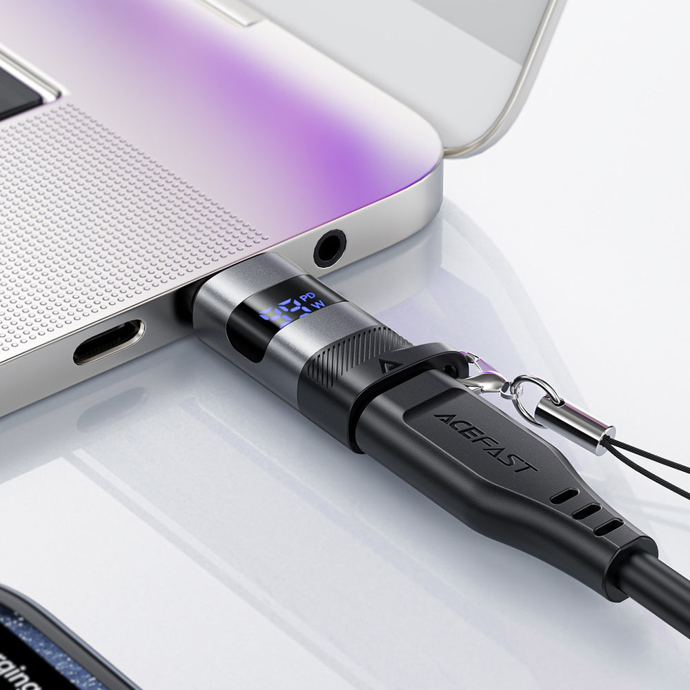 USB-C - USB-C Acefast J9 Display adat- és töltőadapter, szürke