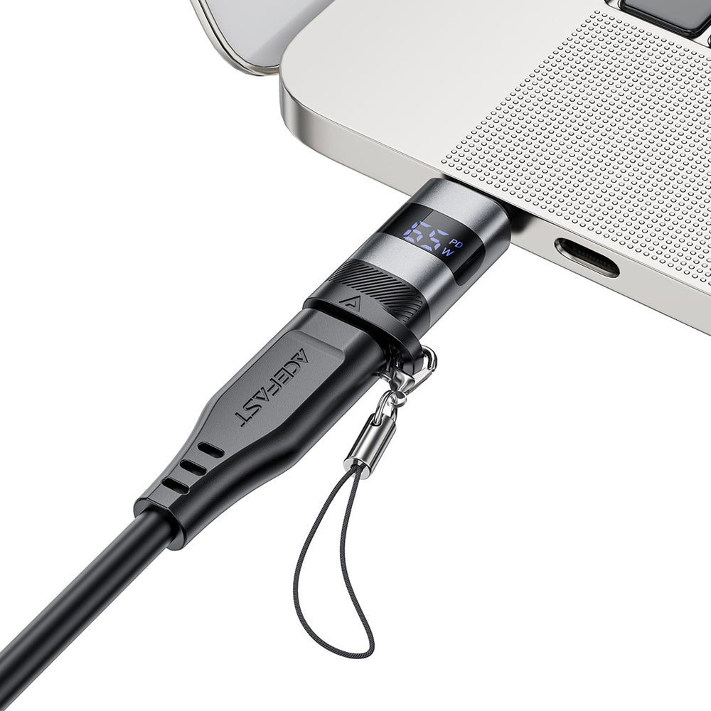 USB-C - USB-C Acefast J9 Display adat- és töltőadapter, szürke