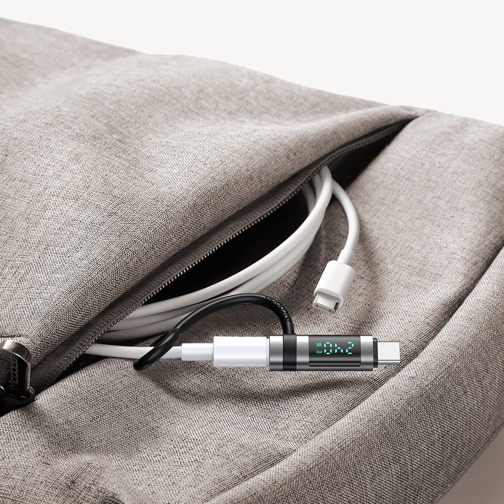 USB-C - USB-C McDodo OT-2620 Pigeon Display adat- és töltőadapter, Fekete