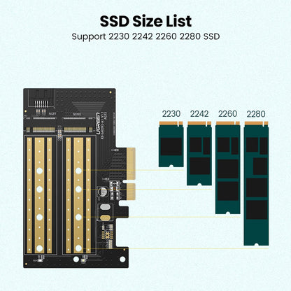 SSD Interfész Adapter UGREEN CM302 (70504), NVMe M.2 / SATA - PCIe 3.0 X4
