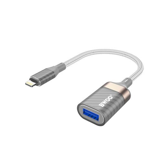 OTG Lightning - USB-A BWOO BZ70 adapter, Szürke