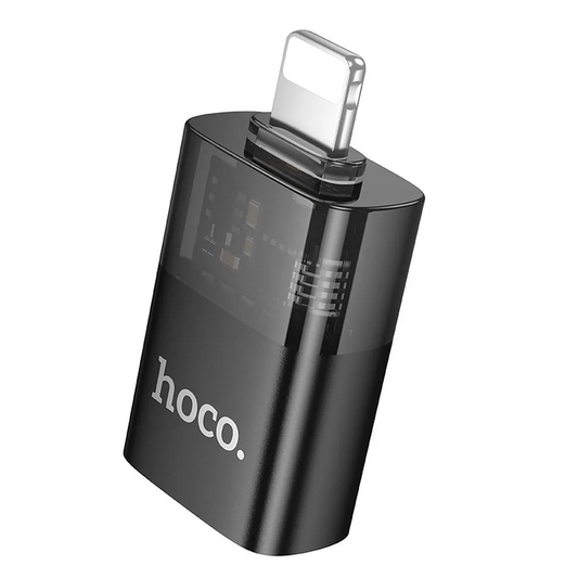 OTG Lightning - USB-A HOCO UA36 adapter, fekete