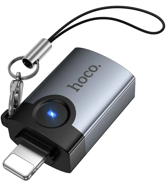 OTG Lightning - USB-A HOCO UA46 adapter, Szürke