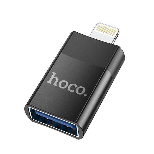 OTG Lightning - USB-A HOCO UA17 adapter, Fekete