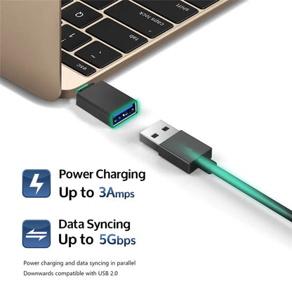 OTG microUSB / USB-C - USB-A Techsuit A13 DuoVoltX adapter, Szürke, 2 darabos készlet