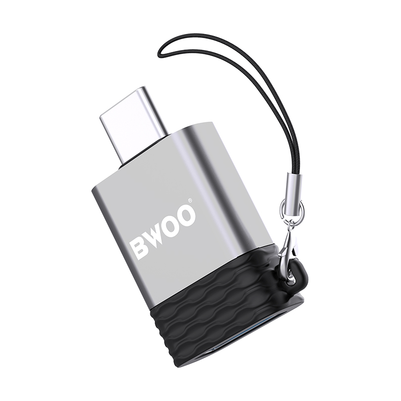 OTG USB-A - USB-C BWOO BZ-35 adapter, Szürke